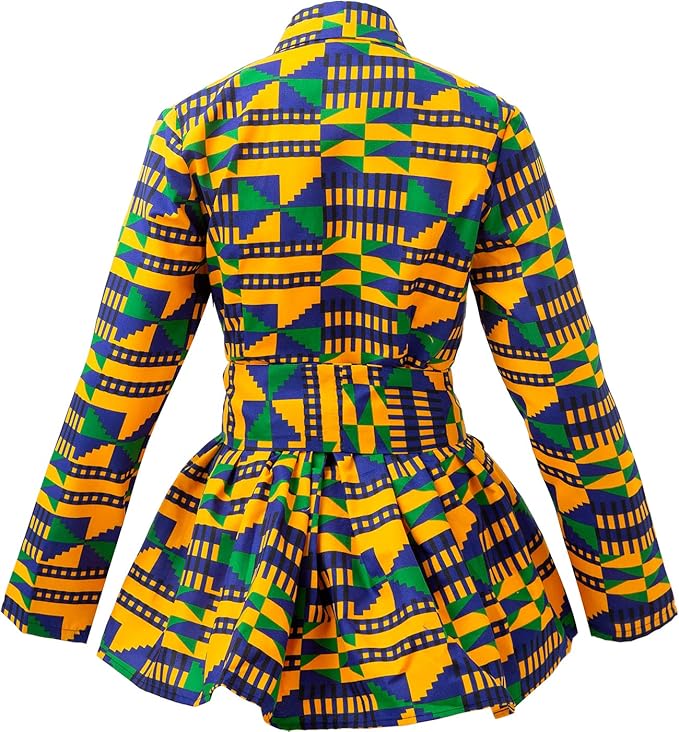 Shenbolen Women African Print Coat Dashiki Casual Cotton Jacket