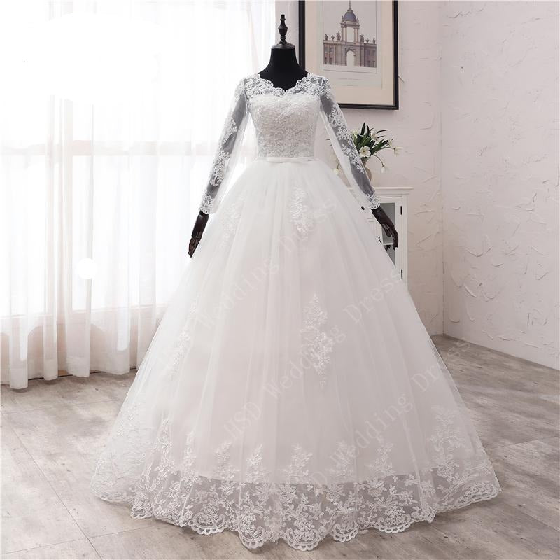 Princess Wedding Dresses with Long Sleeve - Robe de Mariée