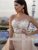 Image of Elegant 2 In 1 Wedding Dress With Gold Belt and Removable Train - Robe de Mariée