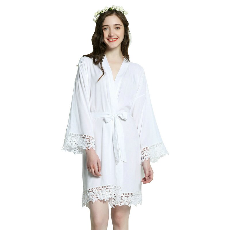 Women Cotton Bride Bridesmaid and Mother of the bride Robes