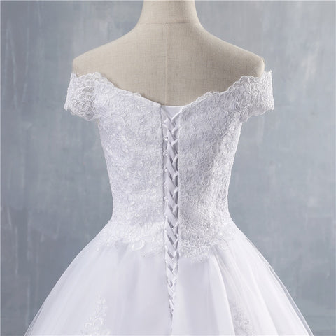Beautiful Lace Applique Wedding Dresses - Robe de Mariée