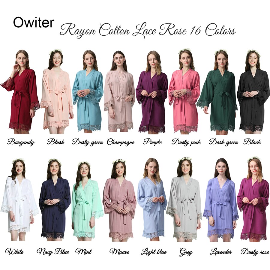 Women Cotton Bride Bridesmaid and Mother of the bride Robes