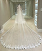 Image of Long Lace Wedding Veil with Comb