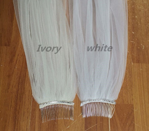 Long Lace Wedding Veil with Comb