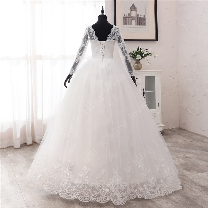 Princess Wedding Dresses with Long Sleeve - Robe de Mariée