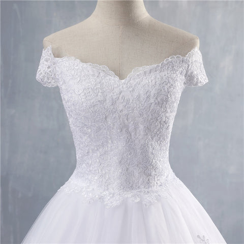 Beautiful Lace Applique Wedding Dresses - Robe de Mariée