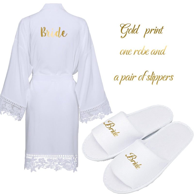 Women Cotton Bride Bridesmaid and Mother of the bride Robes