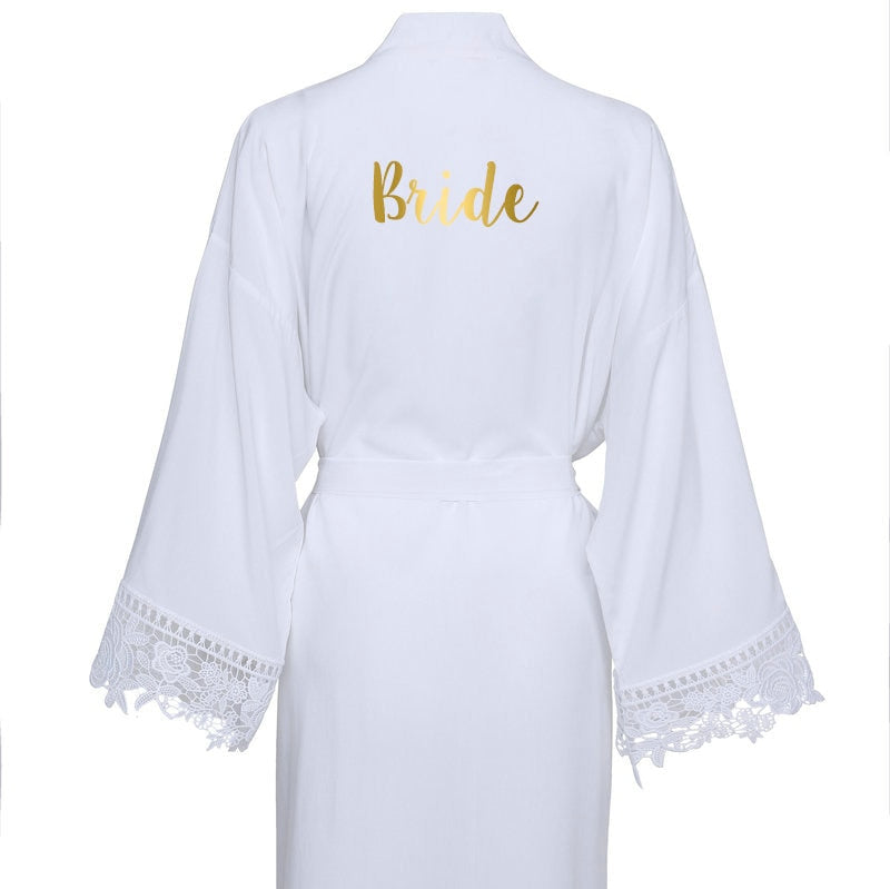 Women Cotton Bride Bridesmaid and Mother of the bride Robes